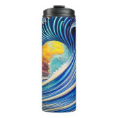Bouteilles Isothermes Nom personnalisé Big Blue Ocean Wave Over Sunset (Devant)