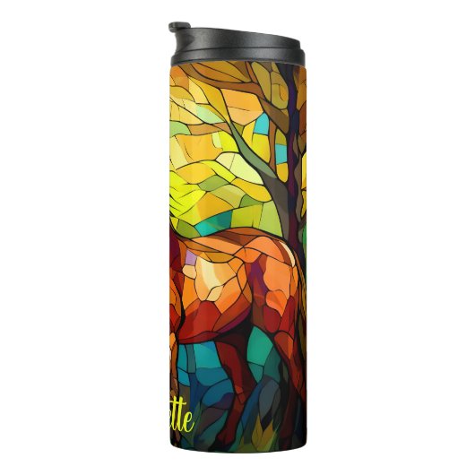 Bouteilles Isothermes Nom personnalisé Cheval en Verre Tiré Thème (Tourné sur la droite)