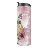 Bouteilles Isothermes Nom personnalisé Cheval rose pâle Thème (Tourné sur la droite)