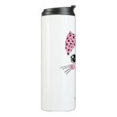 Bouteilles Isothermes Nom personnalisé Cute face de chat (Tourné sur la gauche)