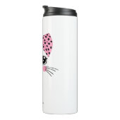 Bouteilles Isothermes Nom personnalisé Cute face de chat (Tourné sur la droite)