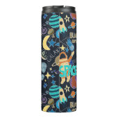 Bouteilles Isothermes Nom personnalisé du Motif Doodle de l'espace exter (Dos)