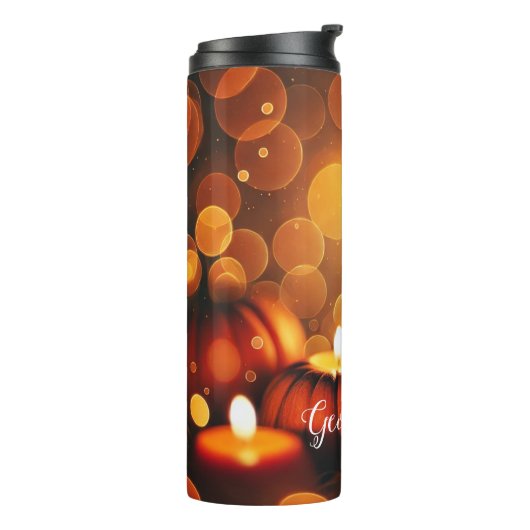 Bouteilles Isothermes Nom personnalisé Effet Bokeh automatique Citrouill (Tourné sur la gauche)