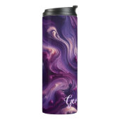 Bouteilles Isothermes Nom personnalisé Effet peinture violet vibrant (Tourné sur la gauche)