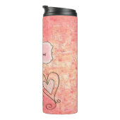 Bouteilles Isothermes Nom personnalisé en rose (Tourné sur la droite)