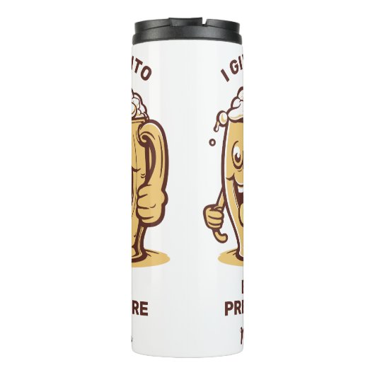 Bouteilles Isothermes Nom personnalisé et bière texte amusant (Dos)