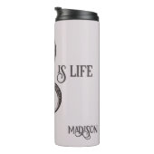 Bouteilles Isothermes Nom personnalisé et texte - Note de clic musicale (Tourné sur la droite)