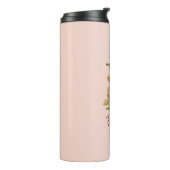 Bouteilles Isothermes Nom personnalisé Gold Foil Blush rose Roses Lettre (Tourné sur la gauche)