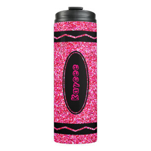 Bouteilles Isothermes Nom personnalisé Hot rose Parties scintillant Cray
