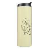 Bouteilles Isothermes Nom personnalisé Jonquille de mars Fleur de naissa (Tourné sur la gauche)