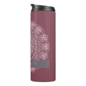 Bouteilles Isothermes Nom personnalisé mignon Whimsical Pink Snowman Man (Tourné sur la droite)