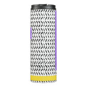 Bouteilles Isothermes Nom personnalisé Moderne noir & blanc Whimsical (Dos)