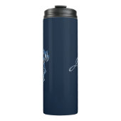 Bouteilles Isothermes Nom personnalisé Monogram Lotus Peinture (Devant)