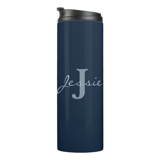 Bouteilles Isothermes Nom personnalisé Monogram Lotus Peinture (Tourné sur la droite)