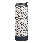 Bouteilles Isothermes Nom personnalisé rose Empreinte de léopard (Tourné sur la gauche)