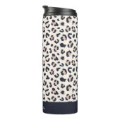 Bouteilles Isothermes Nom personnalisé rose Empreinte de léopard (Tourné sur la droite)