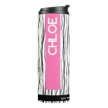 Nom personnalisé rose et noir moderne