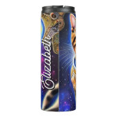 Bouteilles Isothermes Nom personnalisé Silly Chat dans le monde spatial  (Dos)