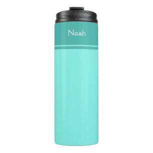 Bouteilles Isothermes Nom personnalisé simple et assez Turquoise Bleu ra