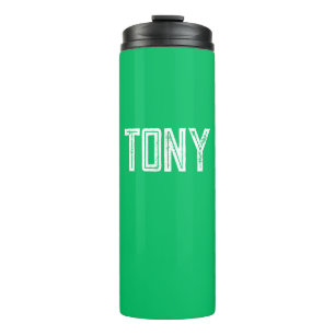 Bouteilles Isothermes Nom personnalisé Solide Apple Green Monogramme