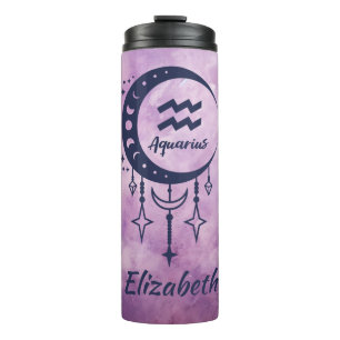 Bouteilles Isothermes Nom personnalisé Symbole Zodiaque Aquarius