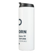 Bouteilles Isothermes Nom personnalisé / Texte Zodiac Signal Capricorne (Tourné sur la droite)