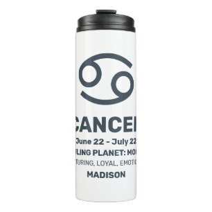 Bouteilles Isothermes Nom personnalisé / Texte Zodiaque Signal Cancer