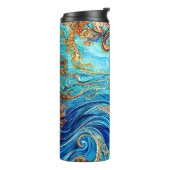 Bouteilles Isothermes Nom personnalisé Tropical Seascape Beach Ocean Wav (Tourné sur la gauche)