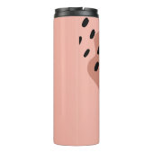 Bouteilles Isothermes Nom personnalisé Vase à fleurs noires rose (Dos)