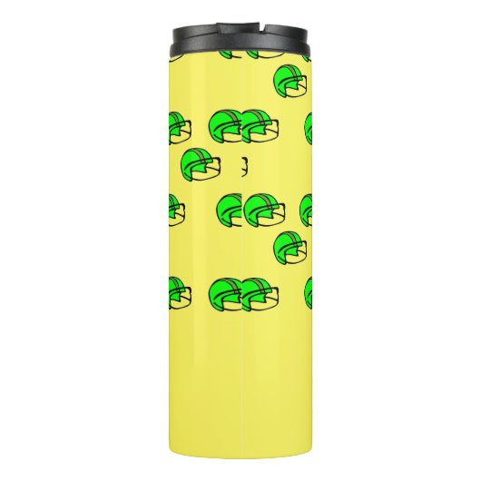 Bouteilles Isothermes Nom personnalisé vert casque de football jaune (Dos)