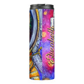 Bouteilles Isothermes Nom personnalisé Whimsical Funny Astronaut Chat (Dos)