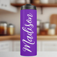 Nom pourpre tendance Script manuscrit personnalisé
