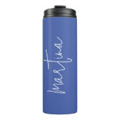 Bouteilles Isothermes Nom propre Blue Elegant Plain Simple Calligraphie (Devant)