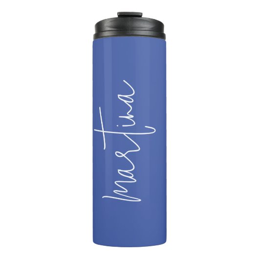 Bouteilles Isothermes Nom propre Blue Elegant Plain Simple Calligraphie (Devant)