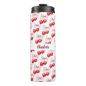 Bouteilles Isothermes Nom rose arc cerise (Devant)