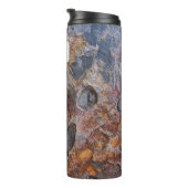 Bouteilles Isothermes Nom sale de coutume de texture de roche de (Tourné sur la droite)