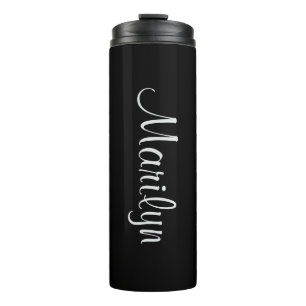 Bouteilles Isothermes Nom sur la conception Black Matching de base 12oz