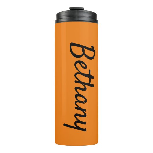 Bouteilles Isothermes Nom sur Orange Matching Design 12oz (Devant)