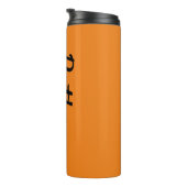 Bouteilles Isothermes Nom sur Orange Matching Design 12oz (Tourné sur la droite)