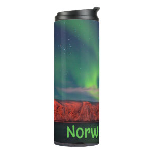 Bouteilles Isothermes Norvège scandinave Aurores Boréales Falaises Rouge