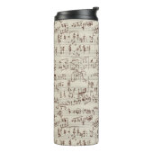 Bouteilles Isothermes Notes de musique (Tourné sur la gauche)