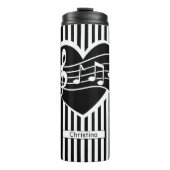 Bouteilles Isothermes Notes de musique noire blanche personnalisée Cardi (Devant)