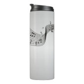 Bouteilles Isothermes Notes de musique sur argent (Tourné sur la droite)
