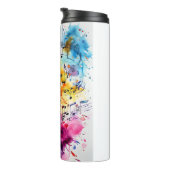 Bouteilles Isothermes Notes musicales Aquarelle peinture art graphique D (Tourné sur la droite)