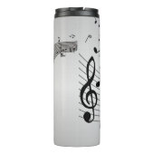 Bouteilles Isothermes Notes musicales sur Argent (Dos)