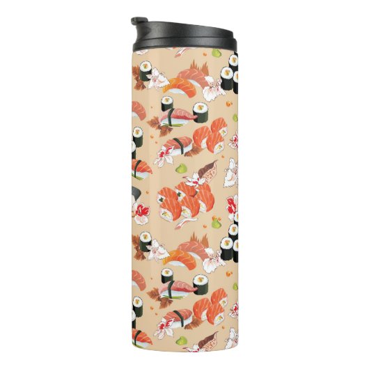 Bouteilles Isothermes Nourriture japonaise : Motif 3 de sushi (Tourné sur la droite)