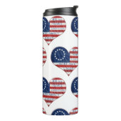 Bouteilles Isothermes Nous Le Peuple Le Coeur Du Drapeau Américain (Tourné sur la gauche)