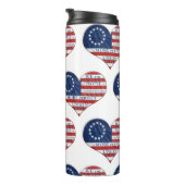 Bouteilles Isothermes Nous Le Peuple Le Coeur Du Drapeau Américain (Tourné sur la droite)