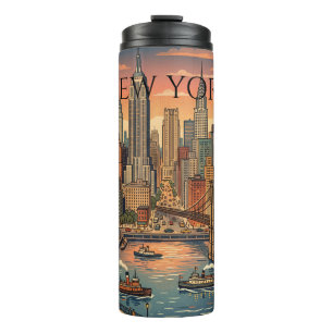Bouteilles Isothermes Nouvelle Skyline Voyage Art Vintage York