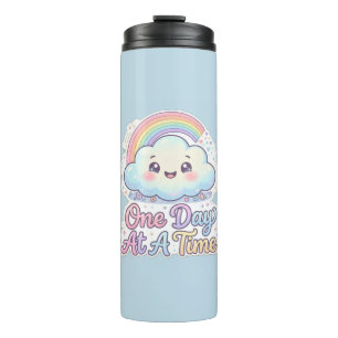 Bouteilles Isothermes Nuage Mignon Kawaii Arc-en-Ciel Un Jour À La Fois